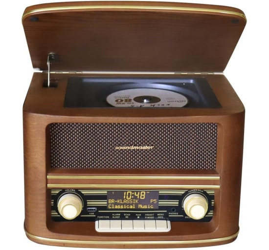 Ностальгическое стерео DAB+FM-радио Soundmaster NR961 деревянный корпус