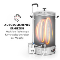 Пивоварня Klarstein Brauheld Pro Mash 45Л 30-100°C, серебристый (10034588)