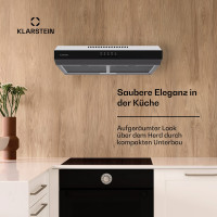 Кухонная вытяжка Klarstein Contempo 60 см серый (10045594), имеет загиб