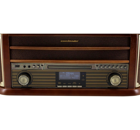 Вініловий програвач та FM-радіо у ретро стилі Soundmaster NR545DAB USB, CD