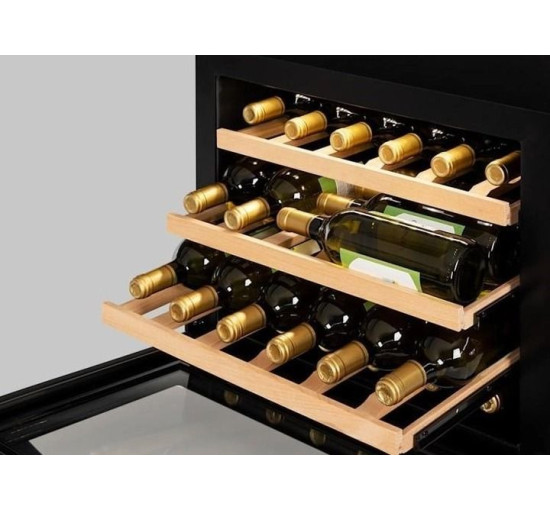 Вбудований винний холодильник на 51 л Klarstein Vinsider 24 Built-In Uno, чорний (10034852)