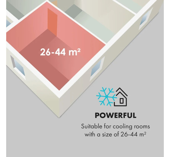 Мобільний кондиціонер Klarstein Pure Blizzard Smart 9k, 26-44 м² (10035808)