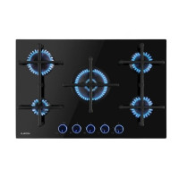 Газовая варочная панель на 5 конфорок Klarstein Illuminosa 5, 76см, черный (10035465) Газовая варочная панель на 5 конфорок Klarstein Illuminosa 5, 76см, черный (10035465)
