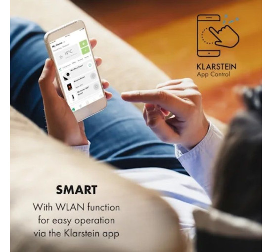 Вентилятор мобільний охолоджувач повітря та зволожувач 3-в-1 Klarstein Maxflow Smart 80 Вт 10036091, білий (my-5226)