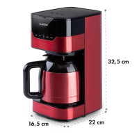 Капельная кофеварка Klarstein Arabica EasyTouch Control RED 800 Вт, красный (10035588-1) б/у