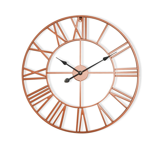 Настінний годинник металевий Blumfeldt Queensway 60 см, рожеве золото (10039372)