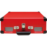 Вініловий програвач у вигляді валізи Soundmaster PL580RO з гніздом для навушників, червоний
