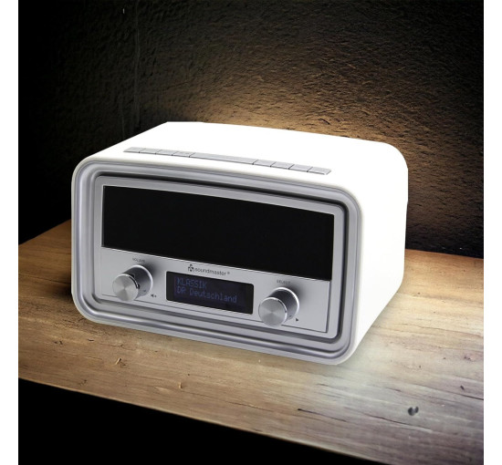 Ретро-радіо, годинник Soundmaster UR190WE DAB+ FM з будильником (m57-1)