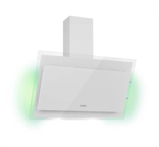 Кухонна настінна витяжка Klarstein Mirage 90 550 м3/год, сенсорне керування, біла (10034152)