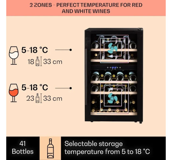 Винный холодильник Klarstein Barossa 40 Duo 10045814