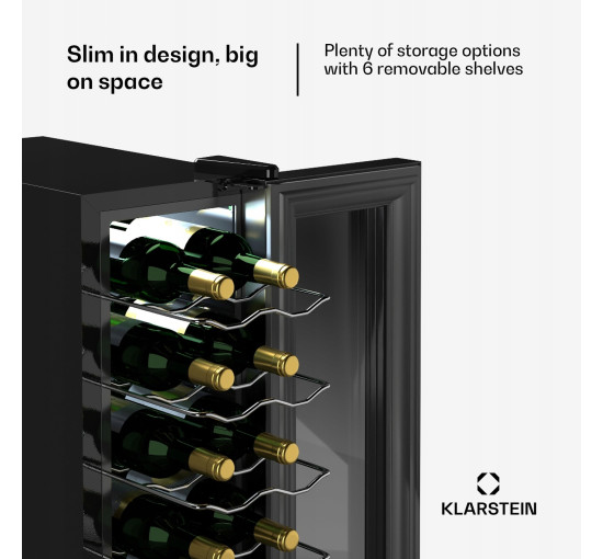 Винний холодильник Klarstein Shiraz 14 Slim Uno 10045300