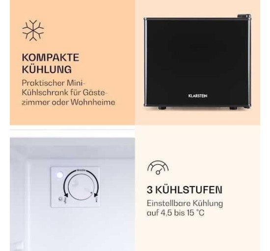 Мини-холодильник (мини-бар) Klarstein Geheimversteck 17 л, черный (10035730)
