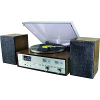 Вініловий програвач у ретро стилі Soundmaster Elite line PL880 дерев'яний корпус з колонками