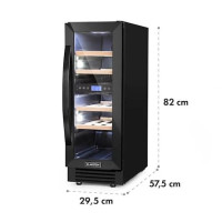 Встроенный винный холодильник двухзонный Klarstein Vinovilla 17 Built-In Duo 53л, 2-зонный, черный (10034154)