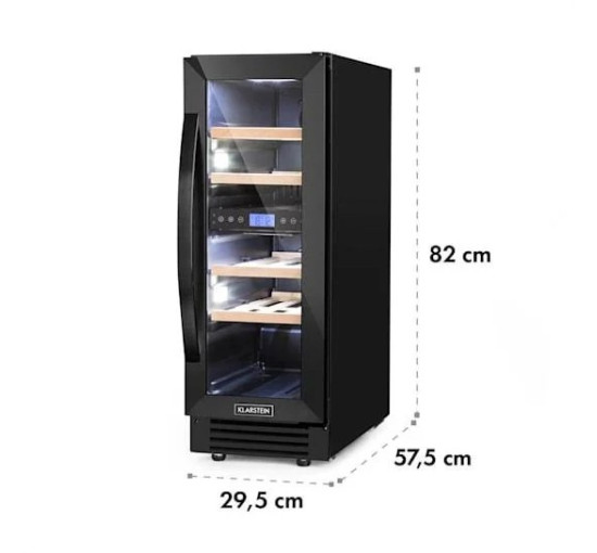 Встроенный винный холодильник двухзонный Klarstein Vinovilla 17 Built-In Duo 53л, 2-зонный, черный (10034154)