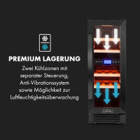 Встроенный винный холодильник двухзонный Klarstein Vinovilla 17 Built-In Duo 53л, 2-зонный, черный (10034154)