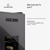 Винный холодильник Klarstein Silent Vino 12 Uno Slim 10045376