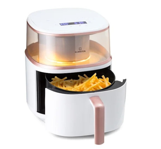 Фритюрница, аэрофритюрница Klarstein Air Bloom с функцией пара 1500 Вт, 7,5 л (10040496) б/у