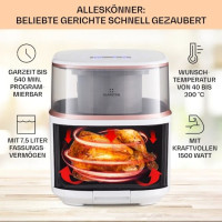 Фритюрниця, аерофритюрниця Klarstein Air Bloom з функцією пари 1500 Вт, 7,5 л (10040496) б/у