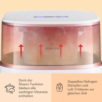 Фритюрниця, аерофритюрниця Klarstein Air Bloom з функцією пари 1500 Вт, 7,5 л (10040496) б/у