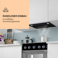 Встраиваемая кухонная вытяжка Klarstein Paolo 72 см, 200 Вт 593 м3/ч, LED Touch, черный (10033749)