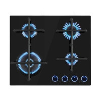Варочная поверхность газовая для кухни Klarstein Illuminosa 4, черный (10035464)