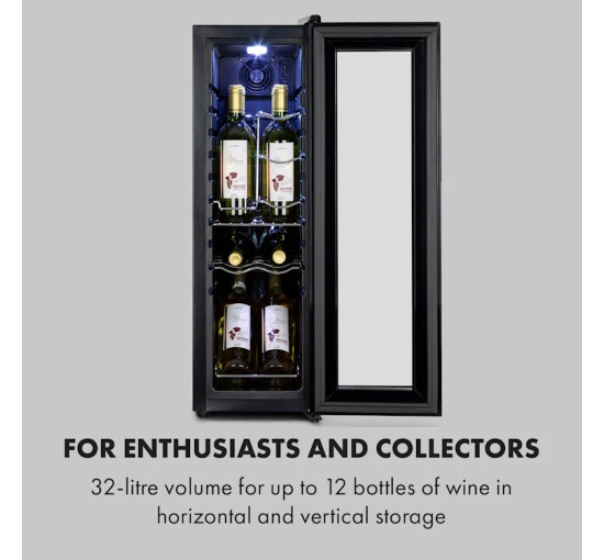 Винний холодильник Klarstein Shiraz 12 Slim Uno 10034625