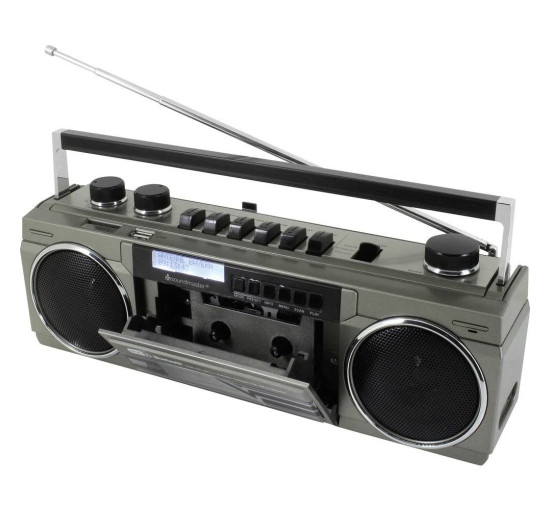 Аудиоплеер MP3 soundmaster SRR70TI 2x15W режим записи, микрофон, будильник, серый