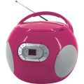 CD бумбокс Soundmaster SCD2120PI з FM-радіо та функцією аудіокниги, рожевий