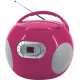 CD бумбокс Soundmaster SCD2120PI з FM-радіо та функцією аудіокниги, рожевий