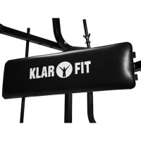 Тренажерна лава для жиму, тренування ніг та рук Klarfit Workout Hero до 160 кг, чорний (10004615)