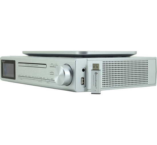 Кухонное радио с Bluetooth, CD, LED-освещением, будильниками и таймером Soundmaster UR2195SI