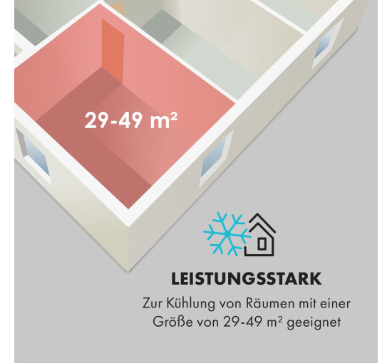 Портативний кондиціонер 3-в-1 Klarstein Kraftwerk Smart 10, 29-49 м², 10 000 BTU (10035738)
