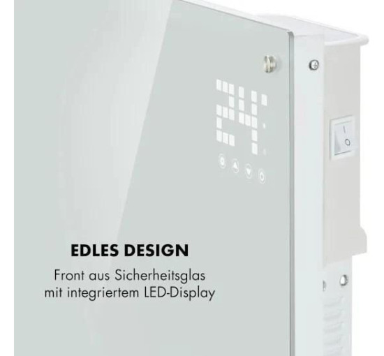 Конвекторний обігрівач Klarstein Bornholm Smart WiFi 2000 Вт, білий (10034390)