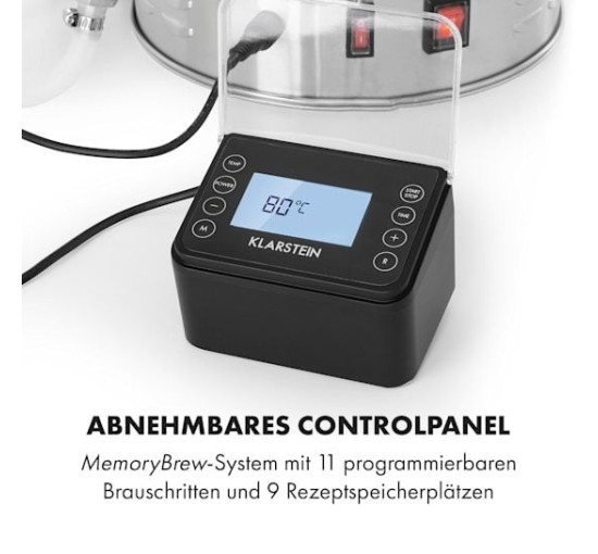 Пивоварня Klarstein Brauheld Pro Mash 45л 30-100°C сріблястий (10034588)