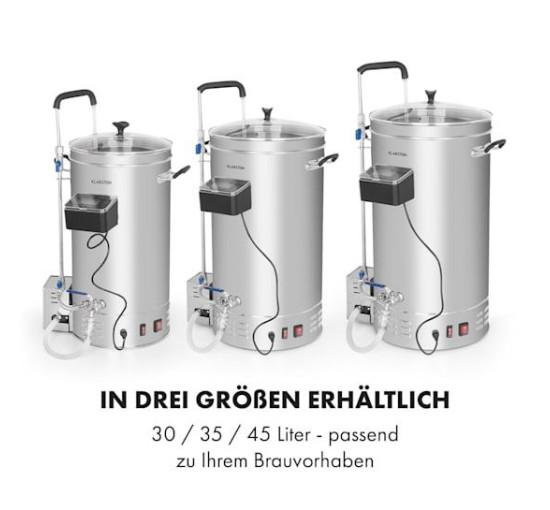 Пивоварня Klarstein Brauheld Pro Mash 45л 30-100°C сріблястий (10034588)