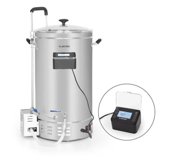 Пивоварня Klarstein Brauheld Pro Mash 45л 30-100°C сріблястий (10034588)