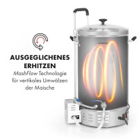 Пивоварня Klarstein Brauheld Pro Mash 45л 30-100°C серебристый (10034588)