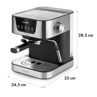 Кофемашина Klarstein Arabica 1050 Вт, 15 бар, 1,5 л черный/серебристый (10033729)