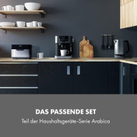 Кофемашина Klarstein Arabica 1050 Вт, 15 бар, 1,5 л черный/серебристый (10033729)