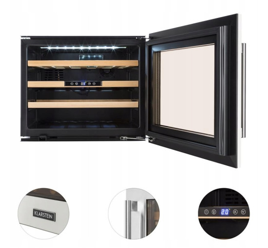 Винний вбудований холодильник на 51 л Klarstein Vinsider 24 Built-In Uno 10029819