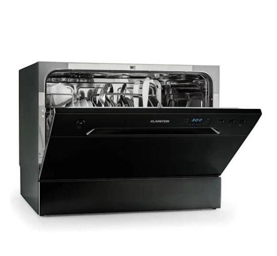 Встроенная посудомоечная машина 55x43,5x49,5 см с ультрафиолетовым светом KLARSTEIN Havasia UV 6 1380 Вт, черный (10041825)