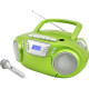 Радіо CD-програвач FM, USB, касета Soundmaster SCD5800GR з караоке-мікрофоном, зелений