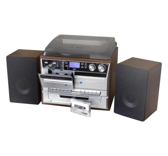 Музыкальный центр по радио DAB+/FM, CD/MP3 Soundmaster MCD5550BR, винил, двойная кассета, USB, Bluetooth