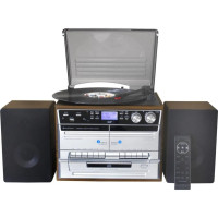 Музичний центр по радіо DAB+/FM, CD/MP3 Soundmaster MCD5550BR, вініл, подвійна касета, USB, Bluetooth
