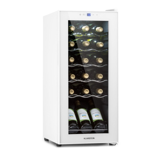 Винный холодильник Klarstein Shiraz 18 Slim Uno 50л 18 бутылок белый (10040215)