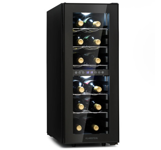 Винный холодильник Klarstein Shiraz 12 Duo 42 л, 12 бутылок, черный (10041361)
