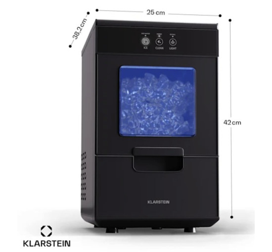 Льодогенератор Klarstein Ice Galet 20 кг/доба, 2,2 л, чорний (10045476)