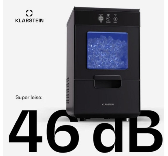 Льодогенератор Klarstein Ice Galet 20 кг/доба, 2,2 л, чорний (10045476)