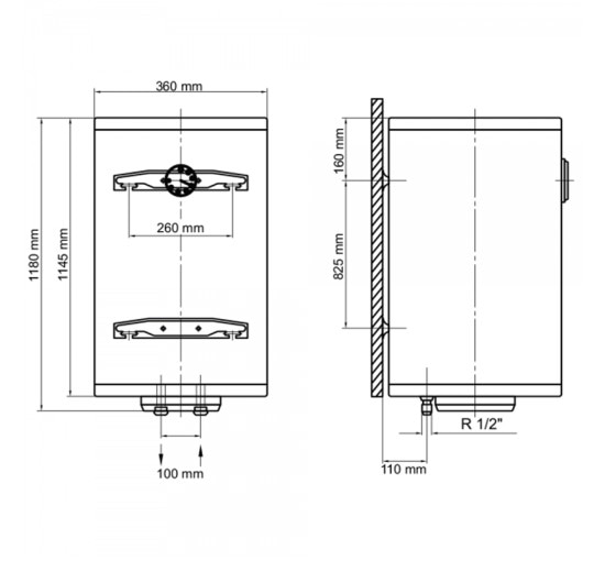 Водонагрівач ARTI WHV Slim 80L/1